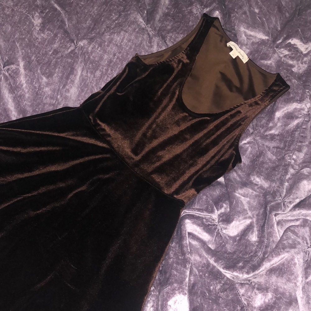 Brand new brown velvet dress